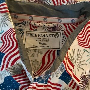 Free planet button up shirt